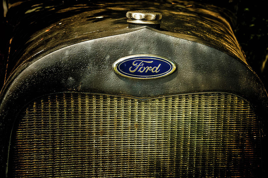 Old Ford Automobile Grill Photograph by Louis Dallara