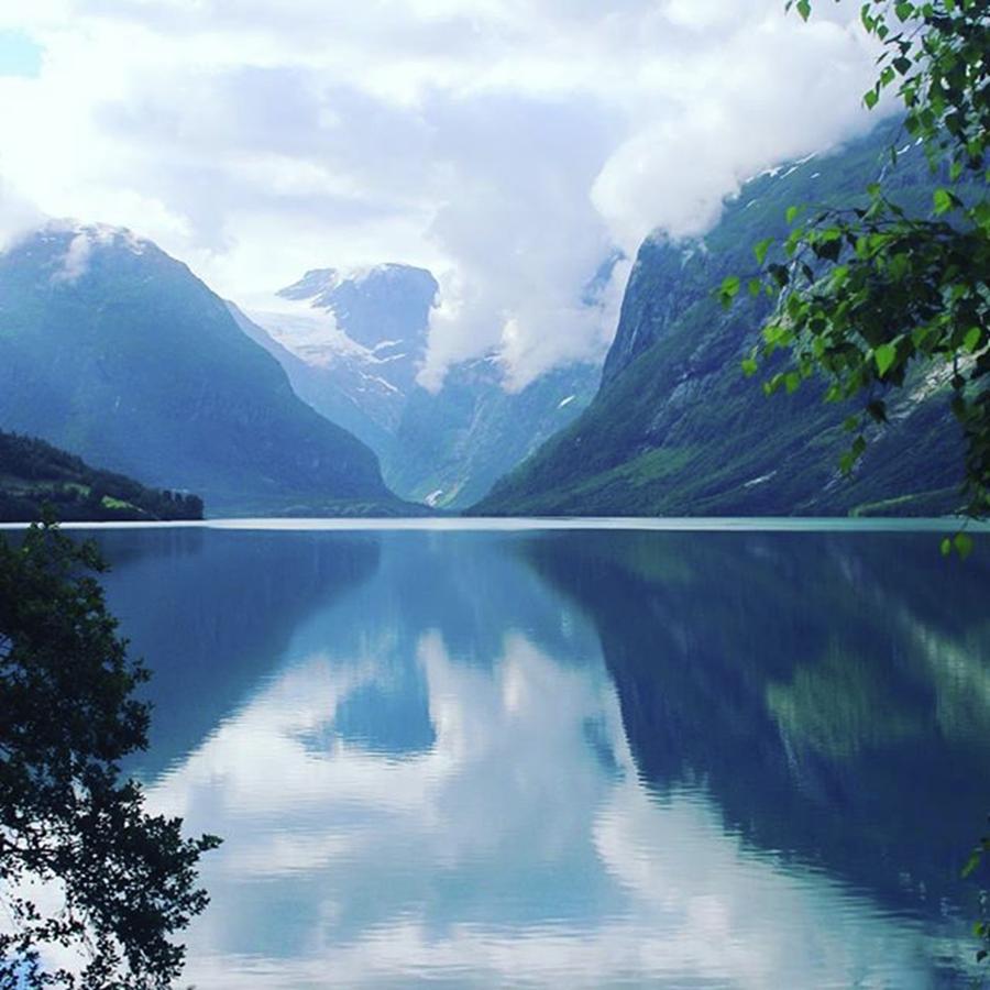 Mountain Photograph - Fjord Norway #norway  #fjord by Mo Barton