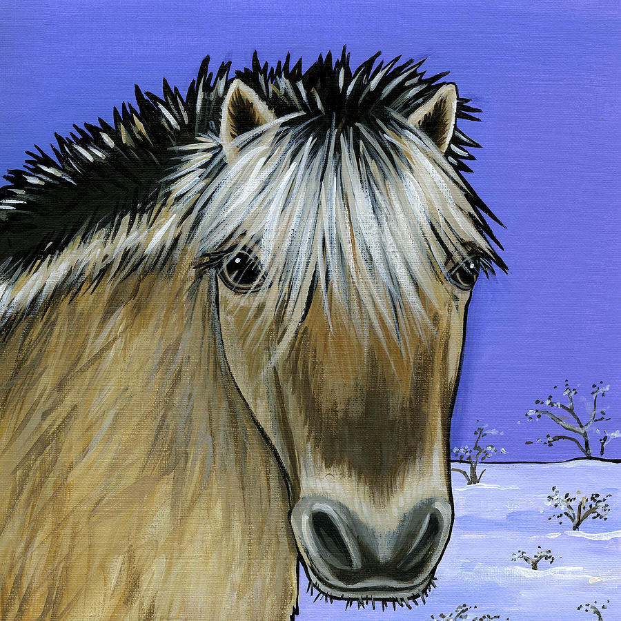 Horse Painting - Fjord Pony by Leanne Wilkes