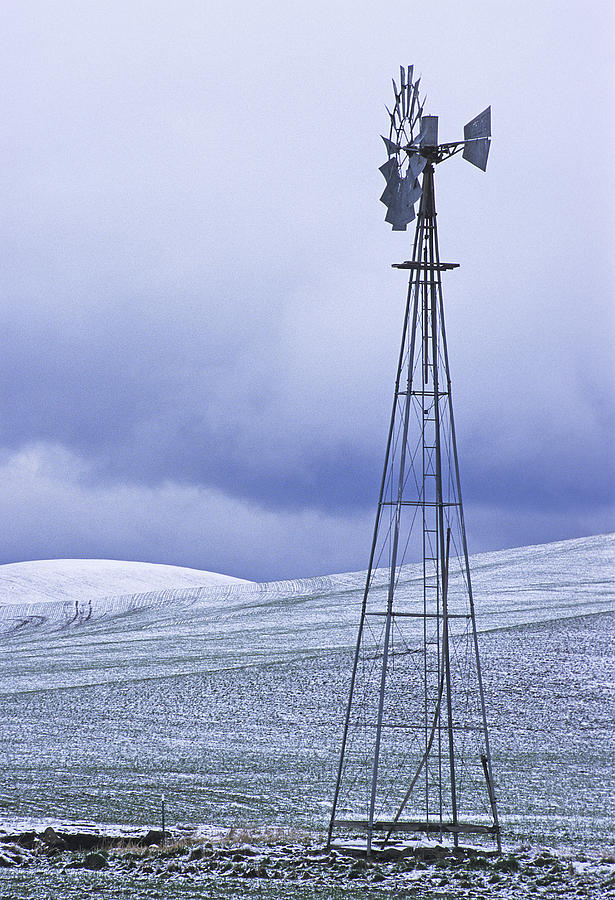 Winter Photograph - Flack Windmill in Winter by Doug Davidson