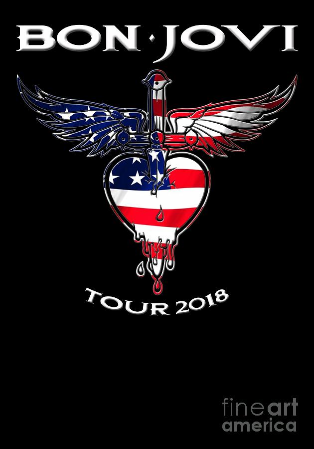 Flag America Logo Bonjovi Digital Art By Lohan