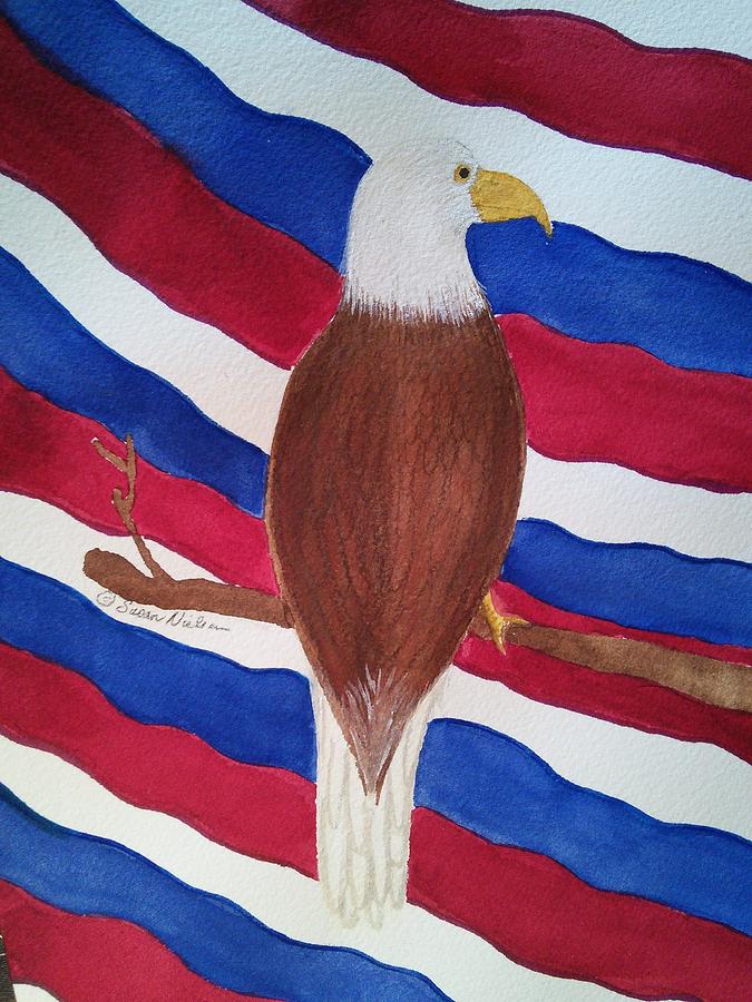 Flag and Eagle Painting by Susan Nielsen
