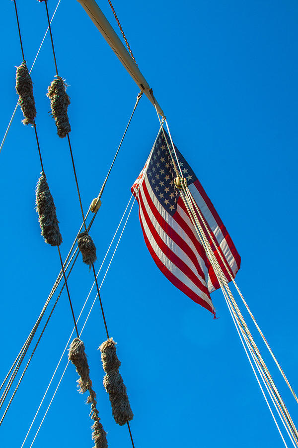 Flag and Rigging Photograph by Brian MacLean