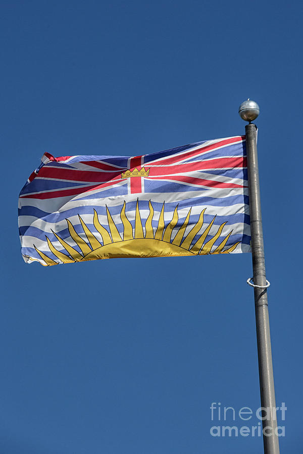 Flag Photograph - Flag British Colombia by Patricia Hofmeester