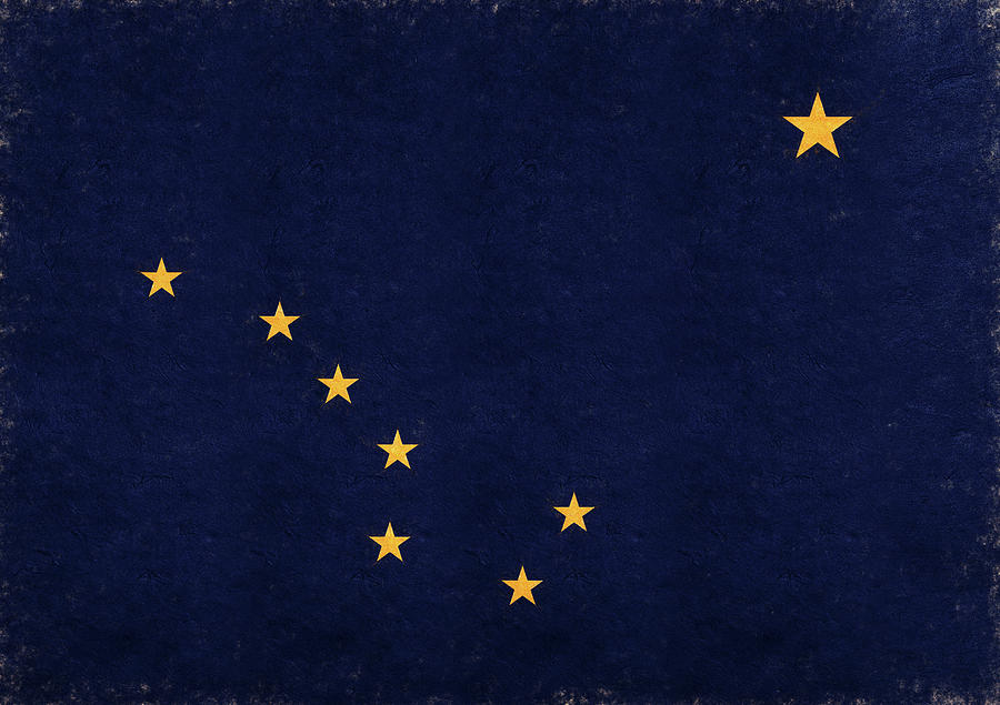 Flag of Alaska Grunge Digital Art by Roy Pedersen