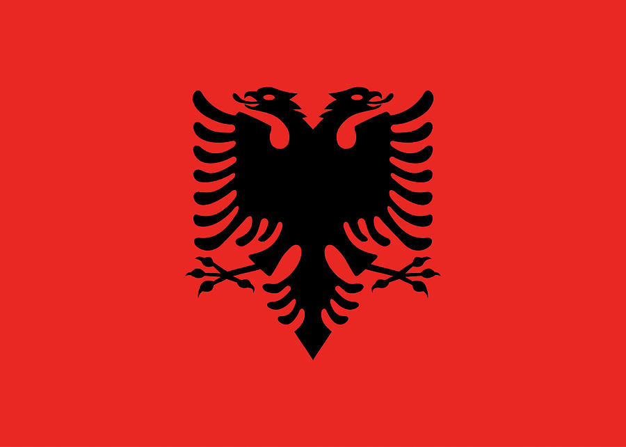 Flag of Albania Digital Art by Roy Pedersen