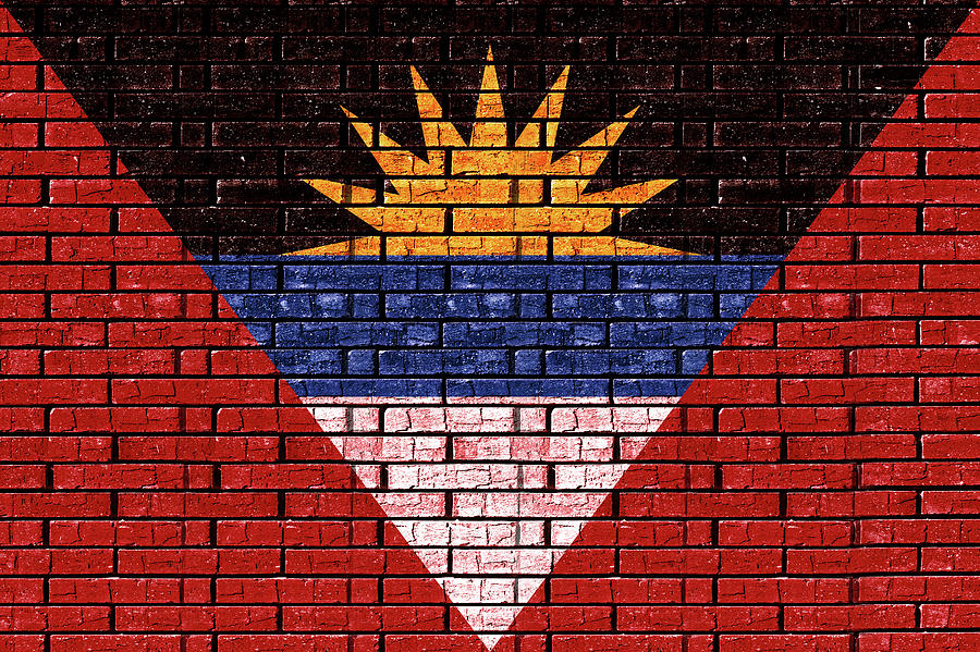 Flag of Antigua and Barbuda Wall Digital Art by Roy Pedersen
