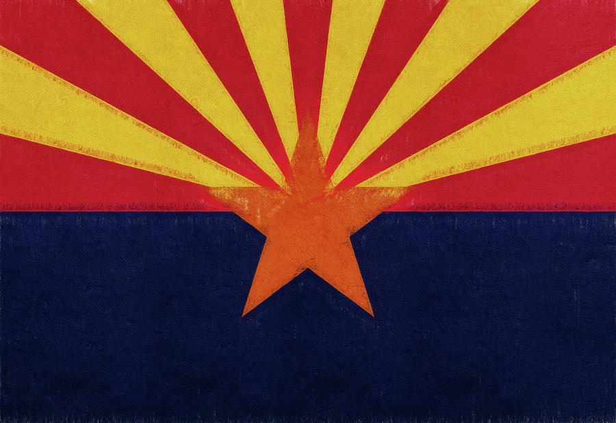 Flag of Arizona Grunge Digital Art by Roy Pedersen