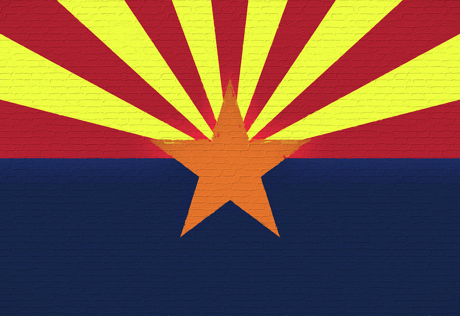 Flag of Arizona Wall Digital Art by Roy Pedersen