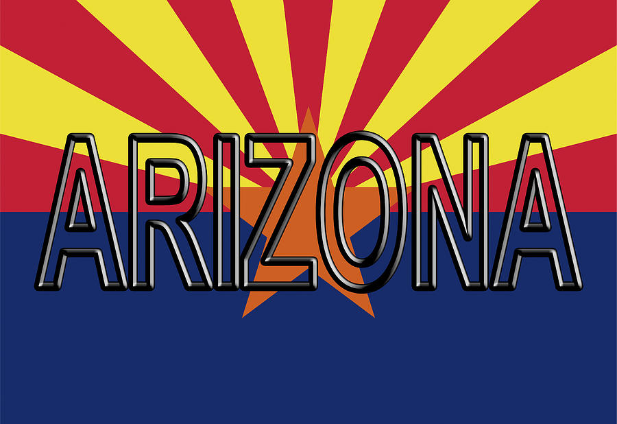 Flag of Arizona Word Photograph by Roy Pedersen