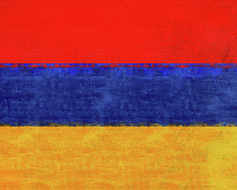 Flag of Armenia Grunge Digital Art by Roy Pedersen