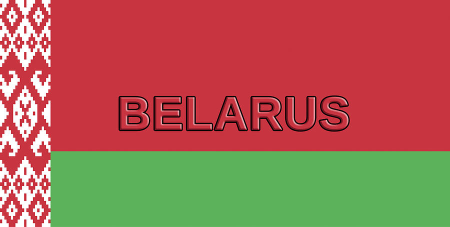 Flag of Belarus Word Digital Art by Roy Pedersen