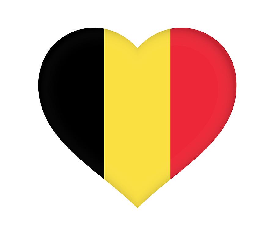 Flag of Belgium Heart Digital Art by Roy Pedersen