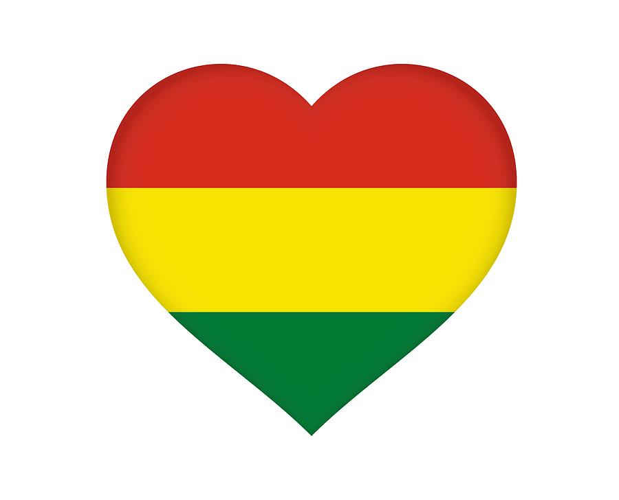 Flag of Bolivia Heart Digital Art by Roy Pedersen - Pixels