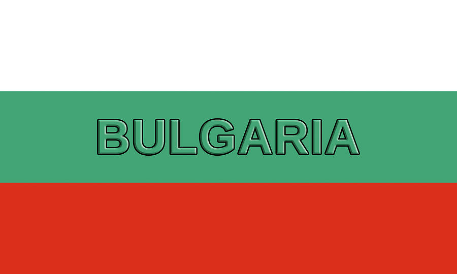 Flag of Bulgaria Word Digital Art by Roy Pedersen