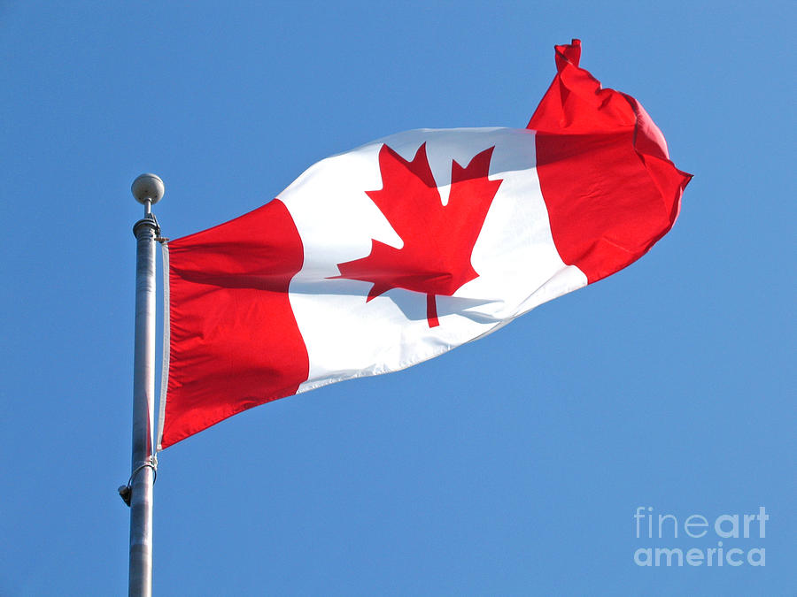 Flag Photograph - Flag of Canada by Ann Horn