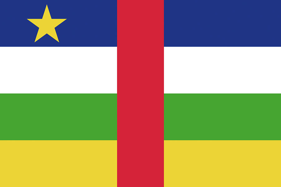 Flag Digital Art - Flag of Central African Republic by Roy Pedersen