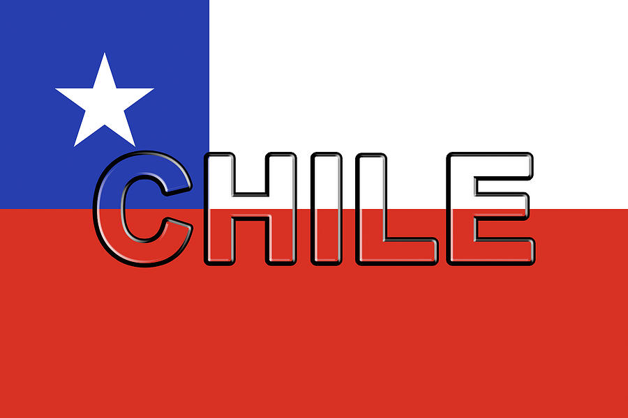 Flag of Chile Word Digital Art by Roy Pedersen Flag of Chile Word Digital Art by Roy Pedersen