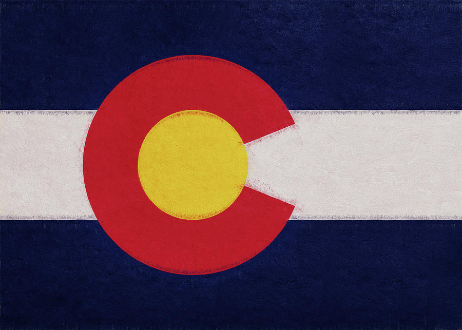 Flag of Colorado Grunge Digital Art by Roy Pedersen