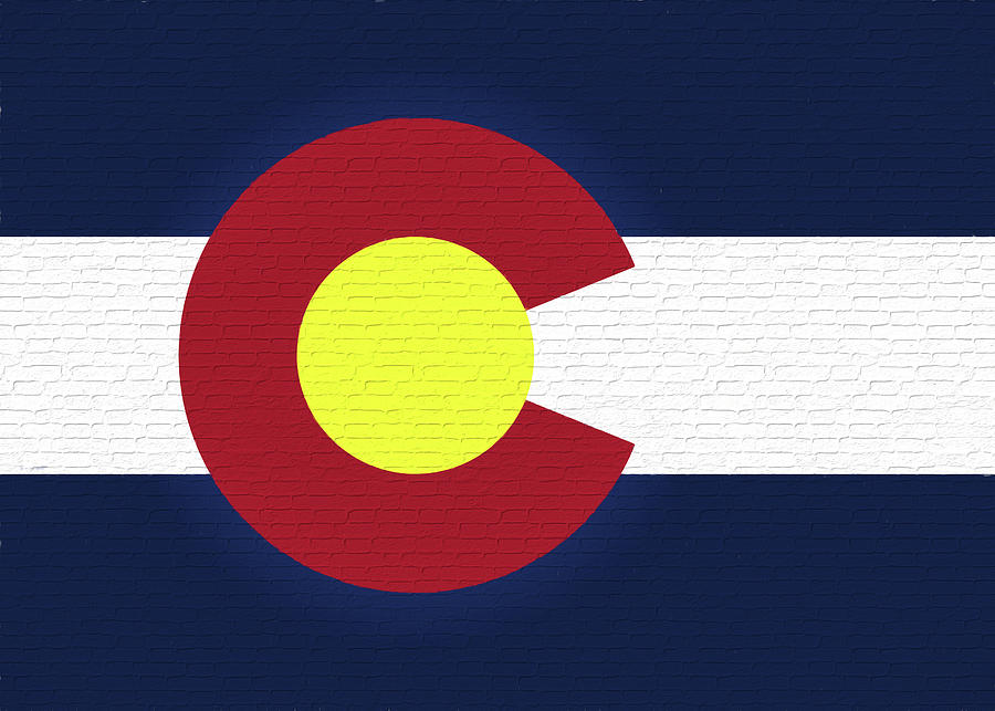 Flag of Colorado Wall Digital Art by Roy Pedersen