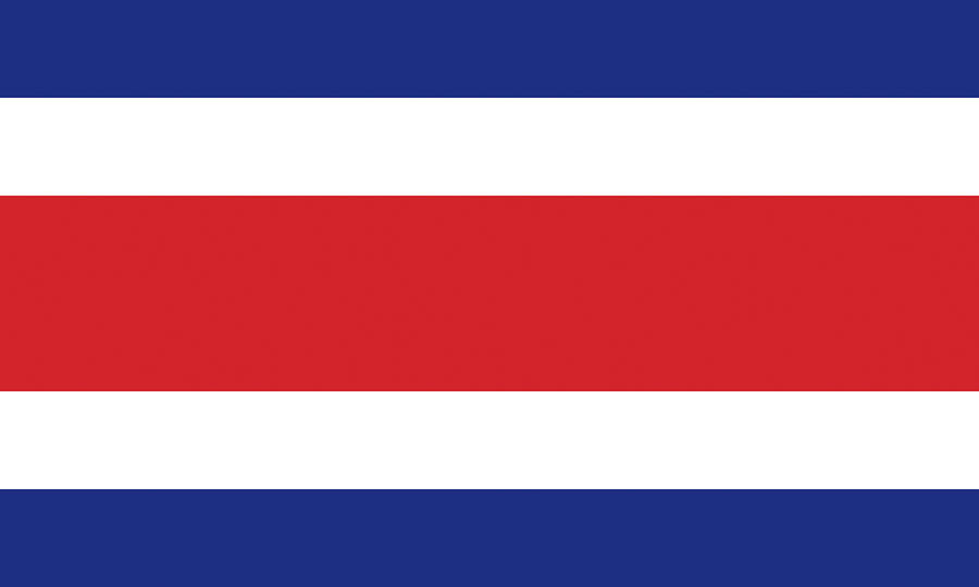 Flag of Costa Rica Digital Art by Roy Pedersen