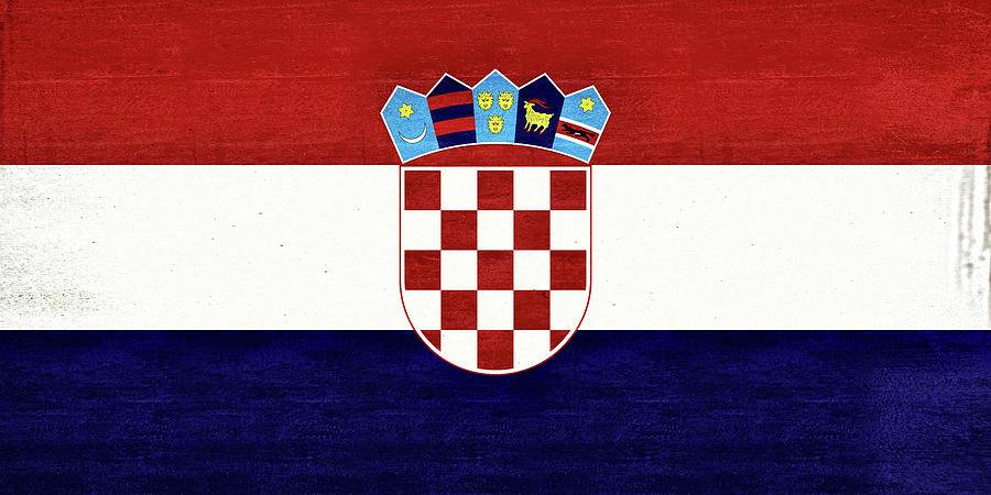 Flag of Croatia Grunge Digital Art by Roy Pedersen