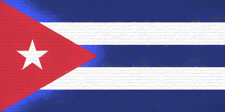 Flag of Cuba Wall Digital Art by Roy Pedersen