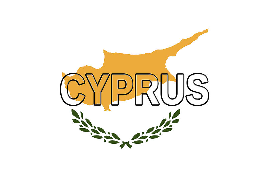 Flag of Cyprus Word Digital Art by Roy Pedersen