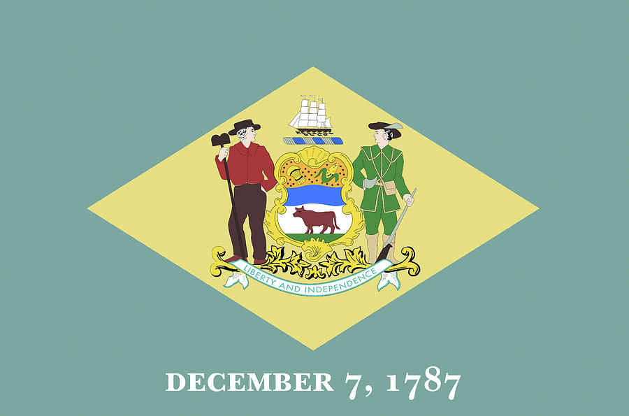 Flag of Delaware Digital Art by Roy Pedersen