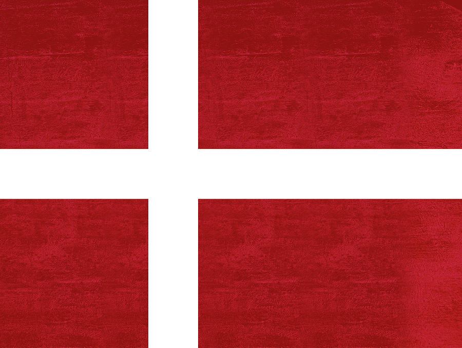 Flag of Denmark Grunge Digital Art by Roy Pedersen