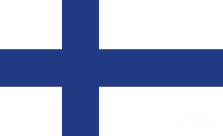 Finnish Flag of Finland Digital Art by Sterling Gold