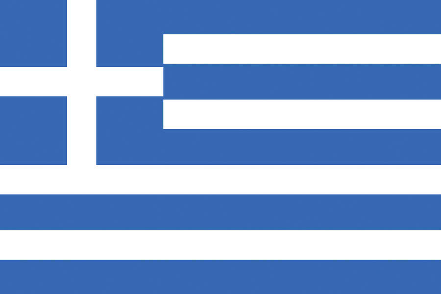 Flag of Greece Digital Art by Roy Pedersen