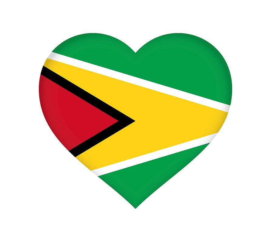 Flag Of Guyana Heart