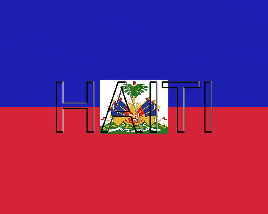 Flag of Haiti Word  Digital Art by Roy Pedersen