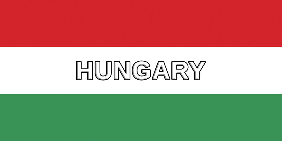 Flag of Hungary Word Digital Art by Roy Pedersen