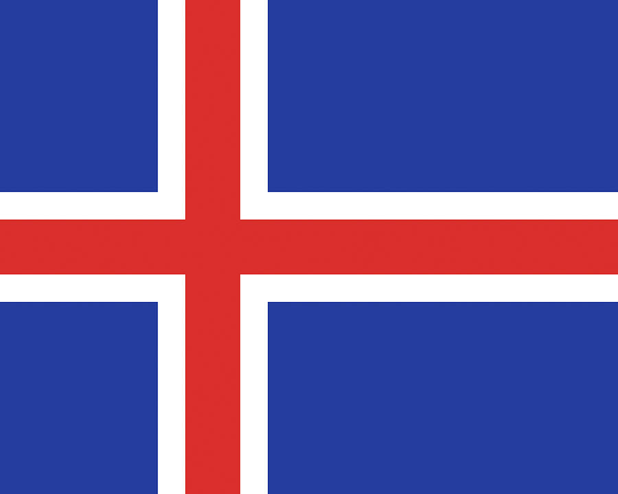 Flag of Iceland Digital Art by Roy Pedersen