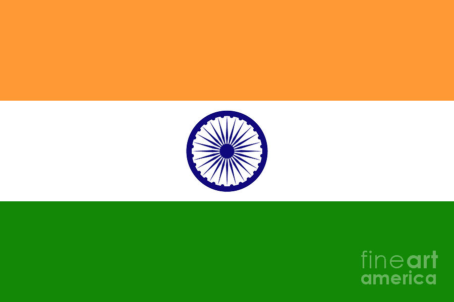 Flag of India Digital Art by Sterling Gold