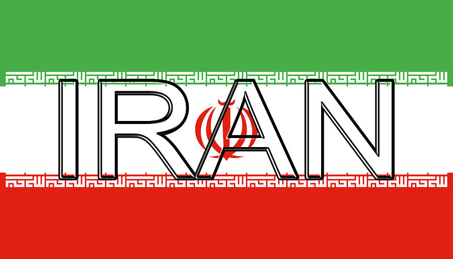 Flag of Iran Word Digital Art by Roy Pedersen - Pixels