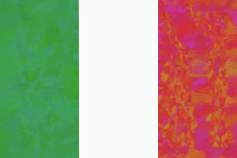 Flag of Italy Colorful Digital Art by Roy Pedersen