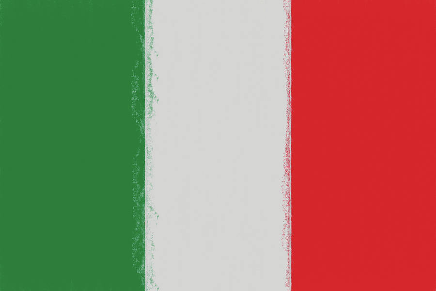 Flag of Italy Smudged Digital Art by Roy Pedersen