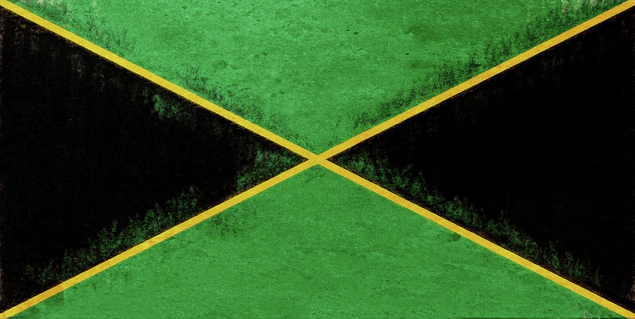 Flag of Jamaica Grunge Digital Art by Roy Pedersen