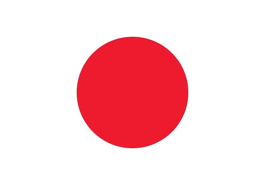 Flag Painting - Flag of Japan by Japanese School