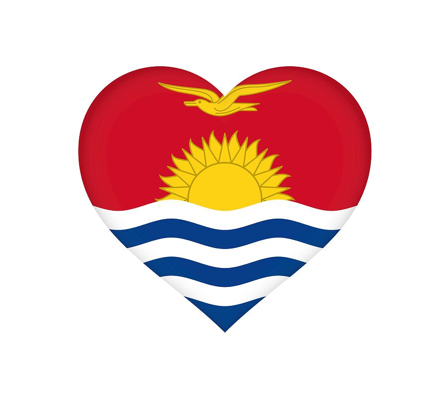 Flag of Kiribati Heart Digital Art by Roy Pedersen