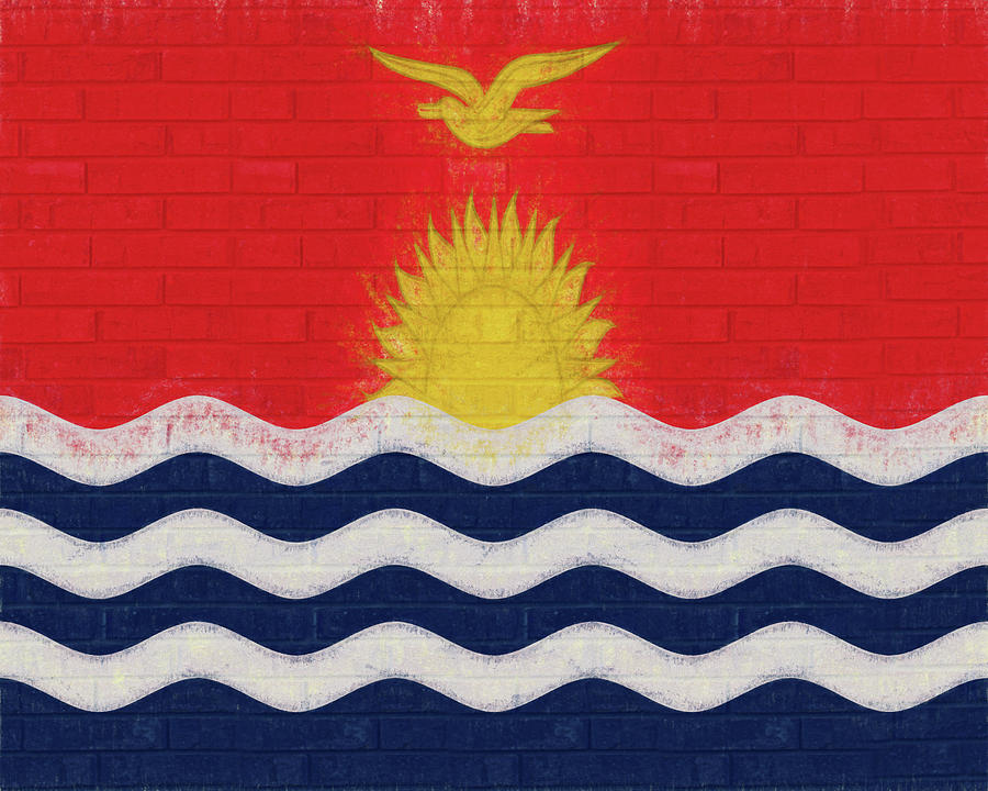 Flag of Kiribati Wall Digital Art by Roy Pedersen