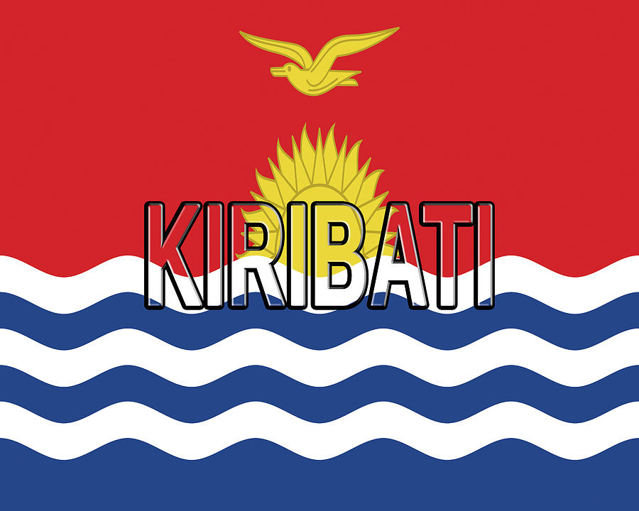 Flag of Kiribati Word Digital Art by Roy Pedersen