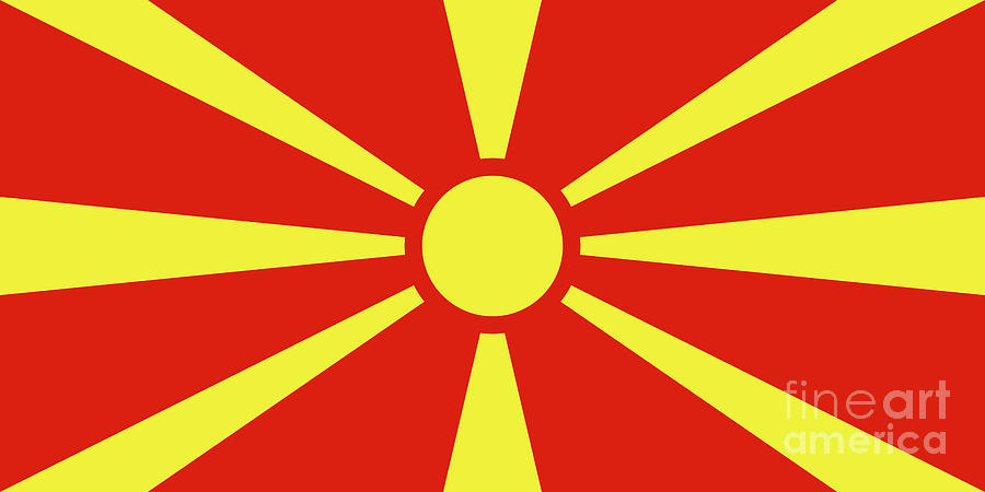Macedonian Flag of Macedonia Digital Art by Sterling Gold