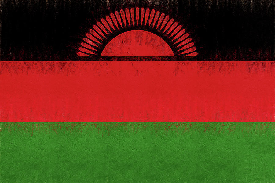 Flag of Malawi Grunge. Photograph by Roy Pedersen