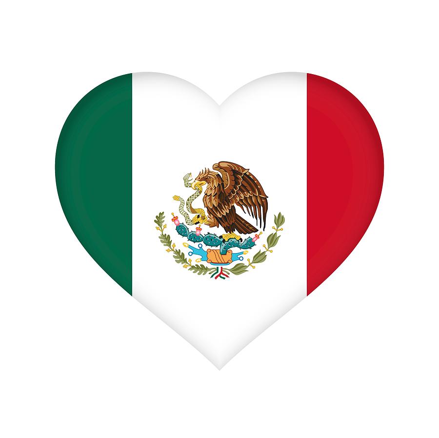 Gloved Hands Heart Mexican Flag Making Shape Love Mexico From Am Juniors T-Shirt 