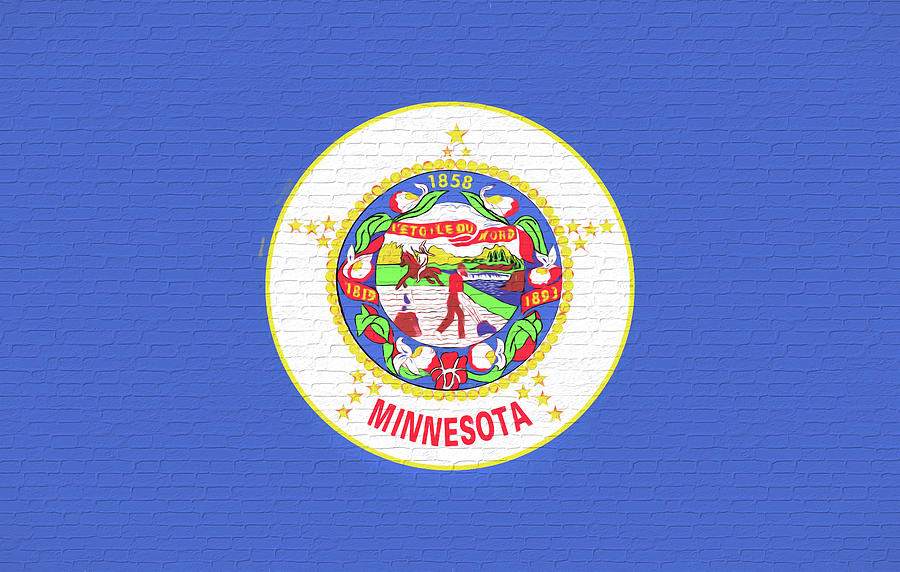 Flag of Minnesota Wall Digital Art by Roy Pedersen - Fine Art America