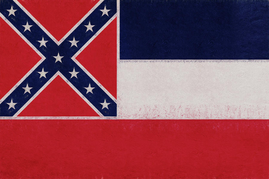 Flag of Mississippi Grunge Digital Art by Roy Pedersen